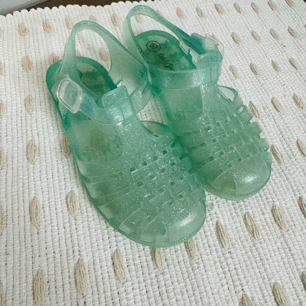 Cat & Jack Glitter Jelly Sandals in Mint